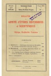  Bulletin du comité d'études historiques et scientifiques de l'AOF - Tome 16 - n°2