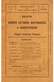 Bulletin du comité d'études historiques et scientifiques de l'AOF - Tome 03 - n°1 - Janvier-Mars 1920