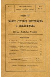  Bulletin du comité d'études historiques et scientifiques de l'AOF - Tome 03 - n°2 - Avril-Juin 1920 (BCEHSAOF)