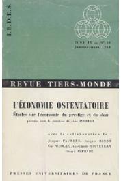  POIRIER Jean, (sous la direction de) - L'économie ostentatoire. Etudes sur l'économie du prestige et du don