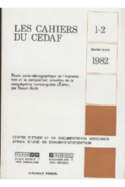  ASCH Susan - Etude socio-démographique de l'implantation et la composition actuelles de la congrégation kimbanguiste (Zaïre)