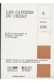  VERHAEGEN Benoît - Le centre extra-coutumier de Stanleyville (1940-1945)