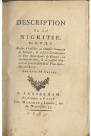 PRUNEAU DE POMMEGORGE Antoine Edme- Description de la Nigritie par M.P.D.P