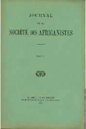 Journal de la Société des Africanistes - Tome 12 - 1942 - La mort chez les Kouroumba / L'alimentation des Bara (Sud de Madagascar)  / Le xylophone chez les Sara du Moyen Chari / Note sur le génie des eaux chez les Bozo, etc..