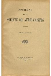  Journal de la Société des Africanistes - Tome 02 - fasc. 1 - 1932