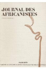  Journal des Africanistes - Tome 49 - fasc. 1 - 1979