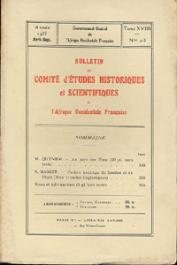 Bulletin du comité d'études historiques et scientifiques de l'AOF - Tome 18 - n°2-3 - Avril-Septembre 1935 (BCEHSAOF)