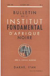 Bulletin de l'IFAN - Série B - Tome 31 - n°4 - Octobre 1969