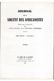  Journal de la Société des Africanistes - Tome 37 - fasc. 1 - 1967