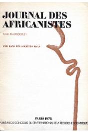  Journal des Africanistes - Tome 48 - fasc. 1 - 1978 - L'or dans les sociétés Akan