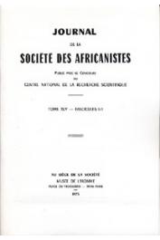  Journal de la société des Africanistes - Tome 45 - fasc. 1-2 -1975