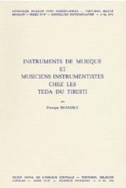 BRANDILY Monique - Instruments de musique et musiciens instrumentistes chez les Teda du Tibesti