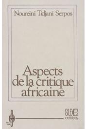  TIDJANI-SERPOS Noureini - Aspects de la critique africaine. Tome I