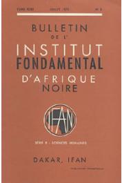  Bulletin de l'IFAN - Série B - Tome 32 - n°3 - Juillet 1970