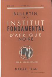  Bulletin de l'IFAN - Série B - Tome 32 - n°1 - Janvier 1970