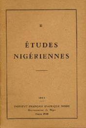  Etudes Nigériennes - 02, URVOY Yves - L'art dans le Territoire du Niger