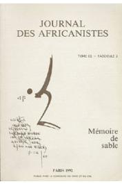  Journal des Africanistes - Tome 62 - fasc. 2 - 1992