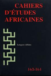  Cahiers d'études africaines - 163-164 - Langues déliées