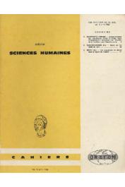  Cahiers ORSTOM sér. Sci. hum., vol. 05, n° 4 - La mise en place des populations Guéré et Wobé / Notes sur les Bilala du Fitri / Les migrations de travail dans la région de Nobéré