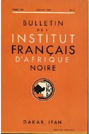  Bulletin de l'IFAN - Série A et B - Tome 13 - n°3 - Juillet 1951 