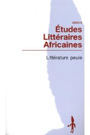  Etudes Littéraires africaines 19 - Littérature peule