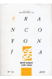  FRANCOFONIA 14, RUBIALES Lourdes (sous la direction de) - René Maran (1887-1960)