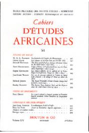  Cahiers d'études africaines - 054