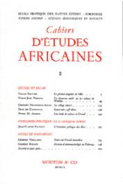  Cahiers d'études africaines - 002