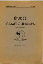  études camerounaises - n°52, MESLE E. - Les Musées de l'I.F.A.N. au Cameroun. Livret-guide à l'usage des visiteurs des musées de Douala et de Foumban