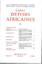  Cahiers d'études africaines - 025
