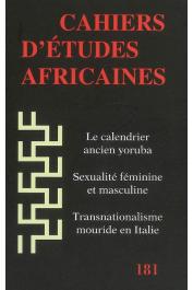  Cahiers d'études africaines - 181
