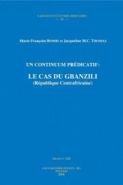  ROMBI Marie-Françoise, THOMAS Jacqueline M.C. - Un continuum prédicatif: le cas de Gbanzili (République Centrafricaine)