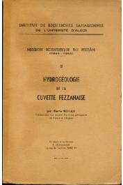  BELLAIR Pierre - Mission scientifique du Fezzân. Tome II : Hydrogéologie de la Cuvette fezzanaise