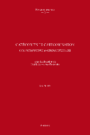  ALVAREZ-PEREYRE Frank (éditeur) - Catégories et catégorisation. Une perspective interdisciplinaire