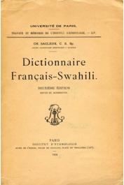  SACLEUX Charles (Le Père C. S. SP.) -  Dictionnaire Français-Swahili. Deuxième édition revue et augmentée