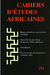  Cahiers d'études africaines - 195