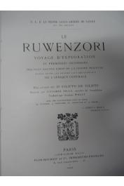  DE FILIPPI Filippo (docteur), Prince Louis-Amédée de SAVOIE - Le Ruwenzori, voyage d'exploration et premières ascensions des plus hautes cîmes de la chaîne neigeuse située entre les grands Lacs équatoriaux de l'Afrique Centrale. Relation du Dr. Filippo d