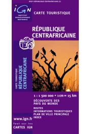 Centrafrique (République Centrafricaine) - Carte touristique au 1:1.500.000e