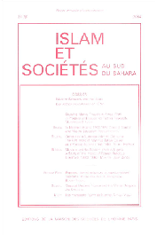  Islam et sociétés au sud du Sahara - 17/18 - Muslim Scholars and the State / Les lettrés musulmans et l'Etat