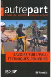  AUTREPART - 65 / Savoirs sur l'eau: techniques, pouvoirs