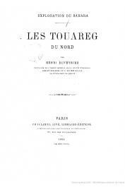 DUVEYRIER Henri - Les Touaregs du Nord