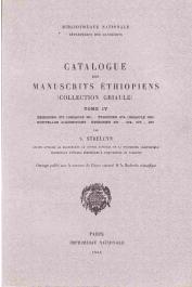  STRELCYN Stefan - Catalogue des manuscrits éthiopiens de la collection Griaule. Tome IV