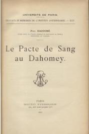 HAZOUME Paul - Le pacte de sang au Dahomey