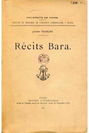  FAUBLEE Jacques - Récits Bara