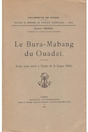 TRENGA Georges - Le Bura-Mabang du Ouadaï. Notes pour servir à l'étude de la langue Maba