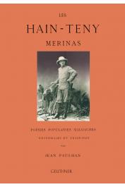  PAULHAN Jean - Les hain-teny merinas : poésies populaires malgaches recueillies et traduites par _______