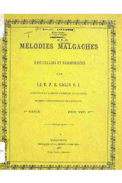  COLIN Elie R.P. s.j. - Mélodies malgaches recueillies et harmonisées par _____
