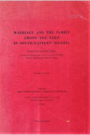  FORDE Daryll - Marriage and the Family among the Yakö in South-Eastern Nigeria