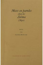  BORNAND Sandra (éditeur) - Noces en paroles chez les Zarma (Niger)