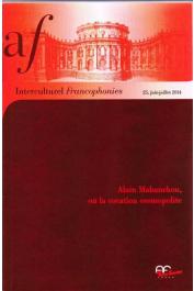  Interculturel Francophonies - 25 - Alain Mabanckou, ou la vocation cosmopolite.